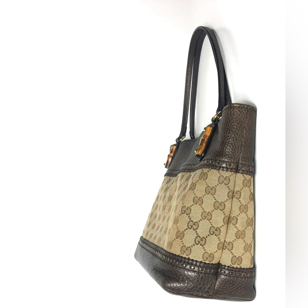 Gucci Small Monogram Logo Shopping Tote Bag - Picture 6 of 15